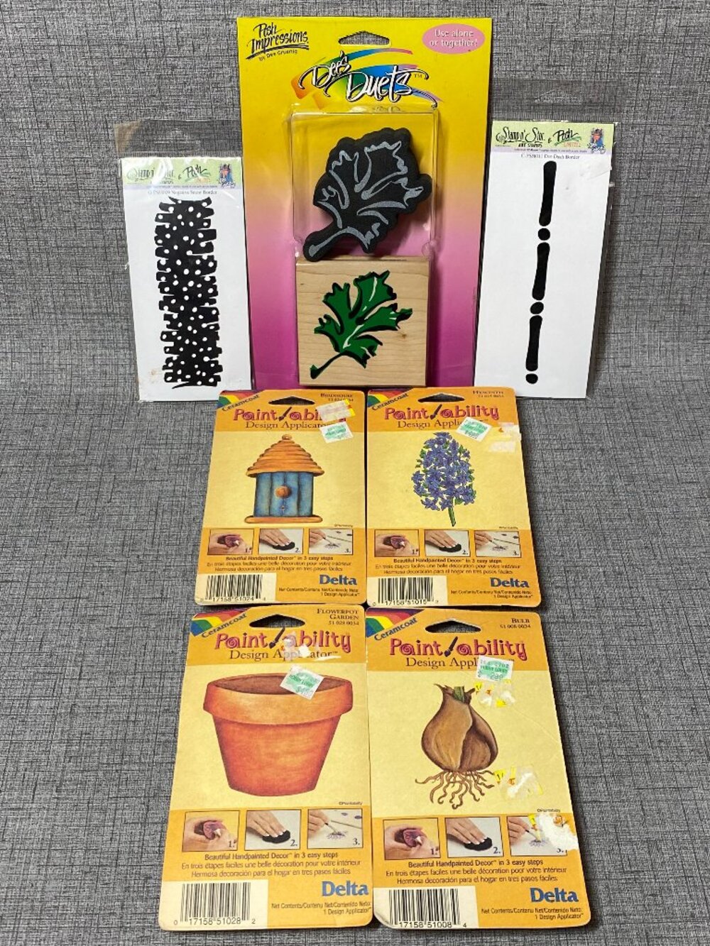 NEW EZ Mount Rubber Cling Stamps Delta Point Ability Dee Gruenig Lot Of 7 NOS